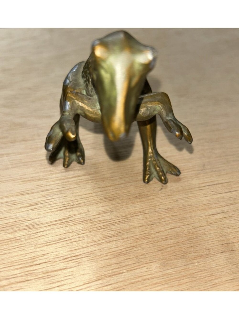 Vintage SRG Stamped T-Rex Dinosaur Bronze Metal Toy Figurine; Late 1940s